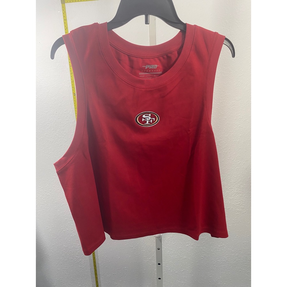 Pro Standard San Francisco 49ers Red Cropped Muscle Tank Top Womens XL NFL
